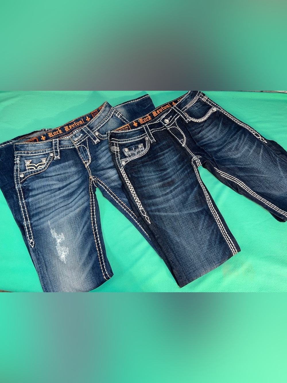 Rock Revival Boot Cut Jeans LOT OF 2 PAIRS Size 26 NWOT